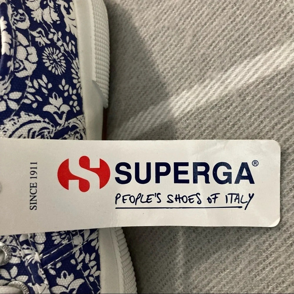 SUPERGA Sz 6.5  Arabesque Navy Lace Up Sneaker NWT - Picture 10 of 11